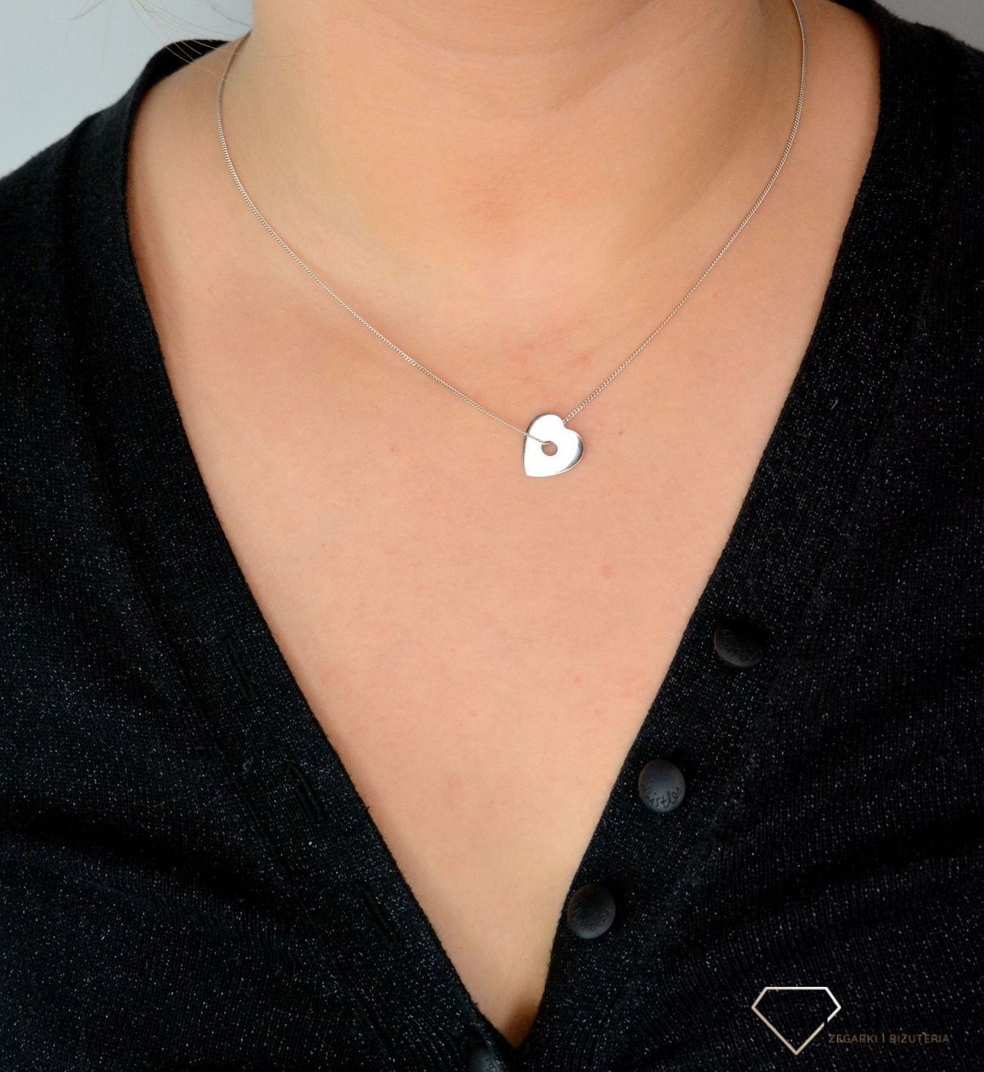 Srebrny naszyjnik celebrytka delikatny łańcuszek z serduszkiem DIA-NSZ-SERCE1-925.jpg
