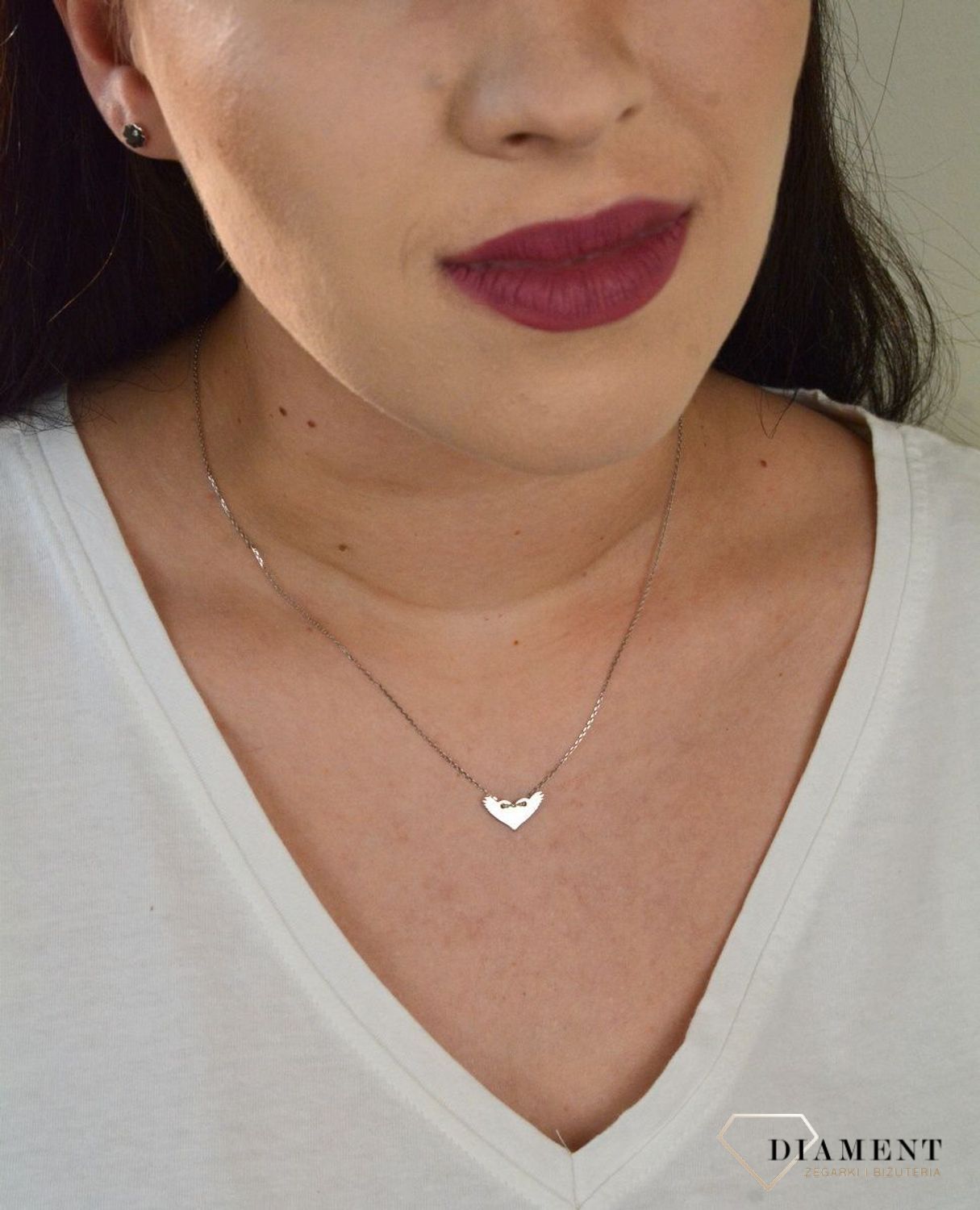 Srebrny naszyjnik celebrytka serce ze skrzydłami DIA-NSZ-SERCE10-925.jpg