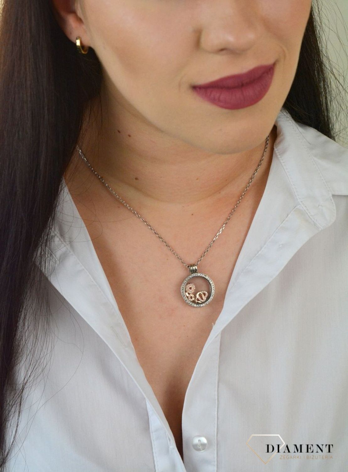 Srebrny naszyjnik celebrytka serca zamknięte w kółku DIA-NSZ-SERCE17-925.jpg