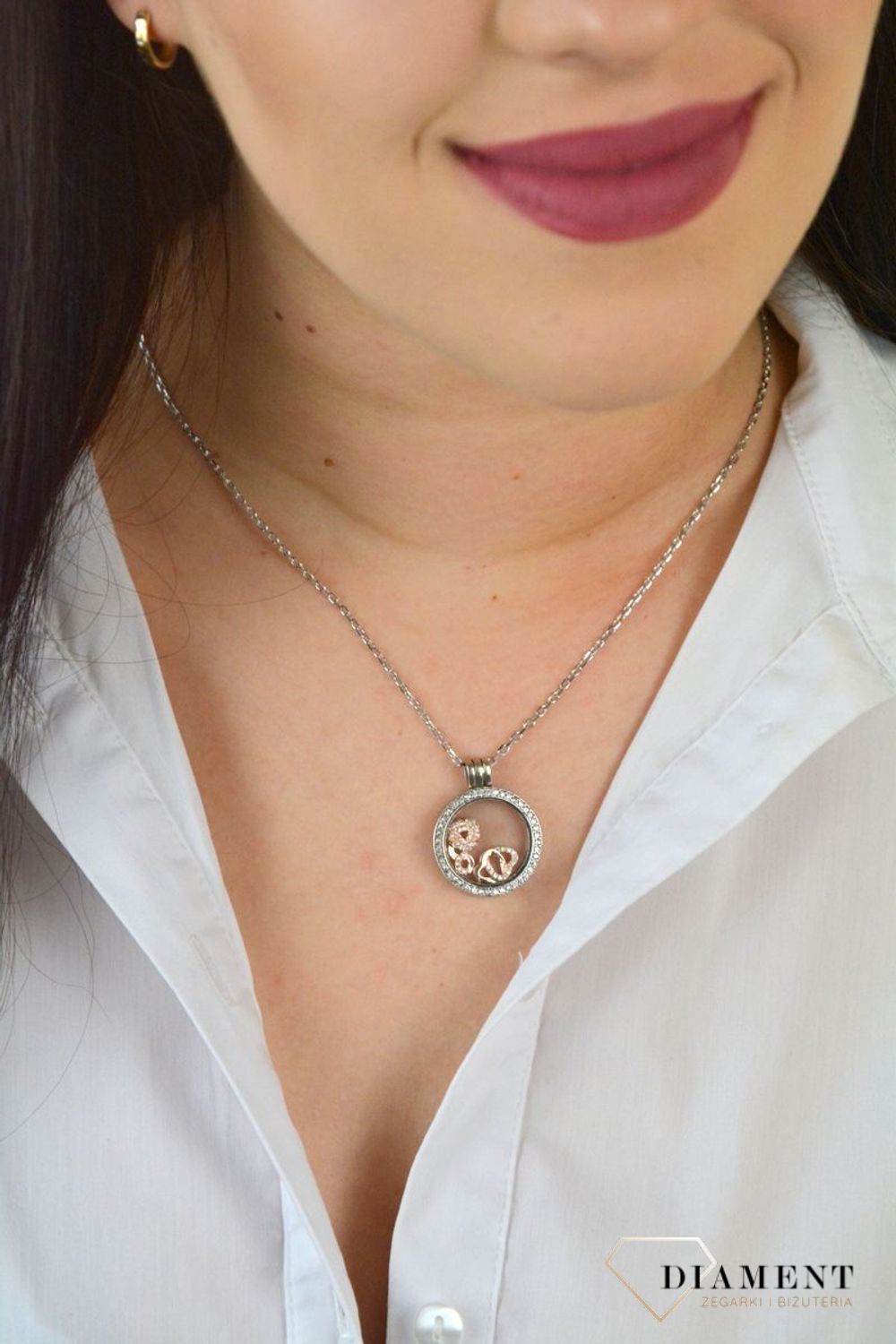 Srebrny naszyjnik celebrytka serca zamknięte w kółku DIA-NSZ-SERCE17-925.jpg