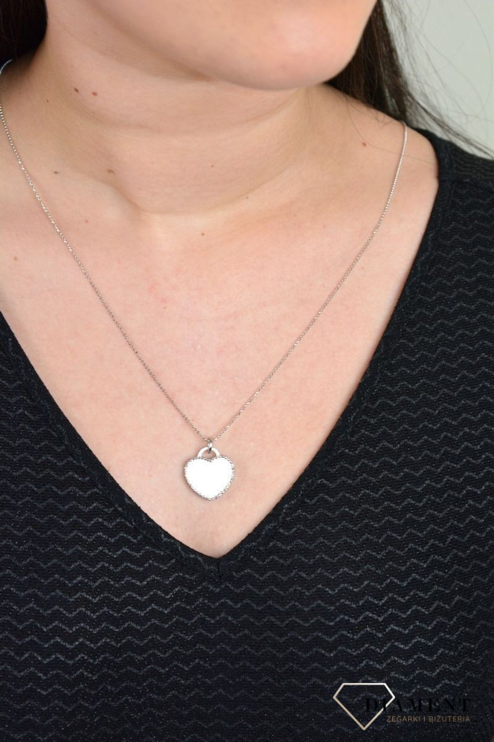 Srebrny naszyjnik celebrytka długi z matowym sercem DIA-NSZ-SERCE19-925.jpg
