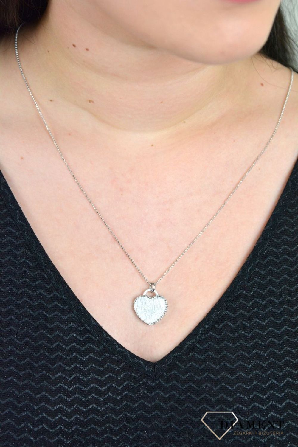 Srebrny naszyjnik celebrytka długi z matowym sercem DIA-NSZ-SERCE19-925.jpg