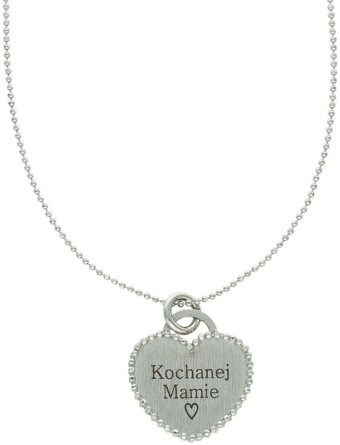 Naszyjnik srebrny 925 z zawieszką Kochanej Mamie DIA-NSZ-SERCE19-MAMA-925 Wyjątkowy naszyjnik wykonany z wysokiej jakości srebra próby 925, zaprojektowany z myślą o najważniejszej 1.jpg