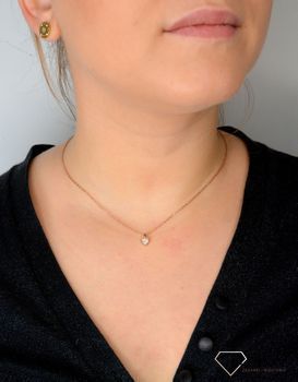 Srebrny naszyjnik celebrytka różowe złoto 'Malutkie serduszko' DIA-NSZ-SERCE4-925. Srebrny naszyjnik z zawieszką w kształcie serca w kolorze różowego złota (1).JPG