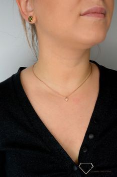 Srebrny naszyjnik celebrytka różowe złoto 'Malutkie serduszko' DIA-NSZ-SERCE4-925. Srebrny naszyjnik z zawieszką w kształcie serca w kolorze różowego złota (2).JPG