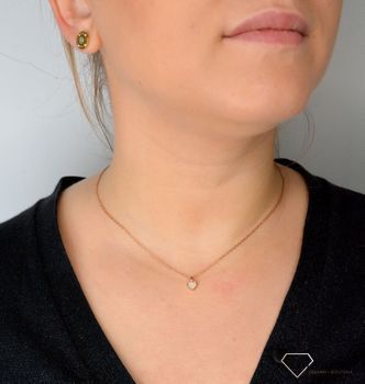 Srebrny naszyjnik celebrytka różowe złoto 'Malutkie serduszko' DIA-NSZ-SERCE4-925. Srebrny naszyjnik z zawieszką w kształcie serca w kolorze różowego złota (4).JPG