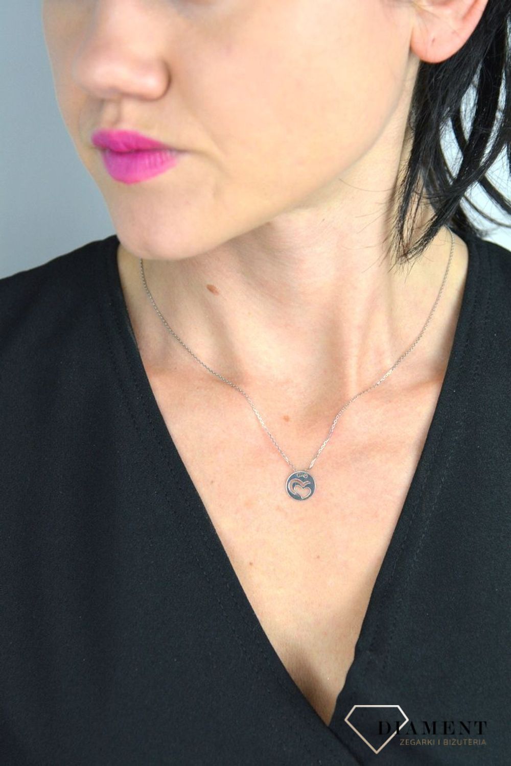 Srebrny naszyjnik celebrytka serce w kółku DIA-NSZ-SERCE5-925.jpg