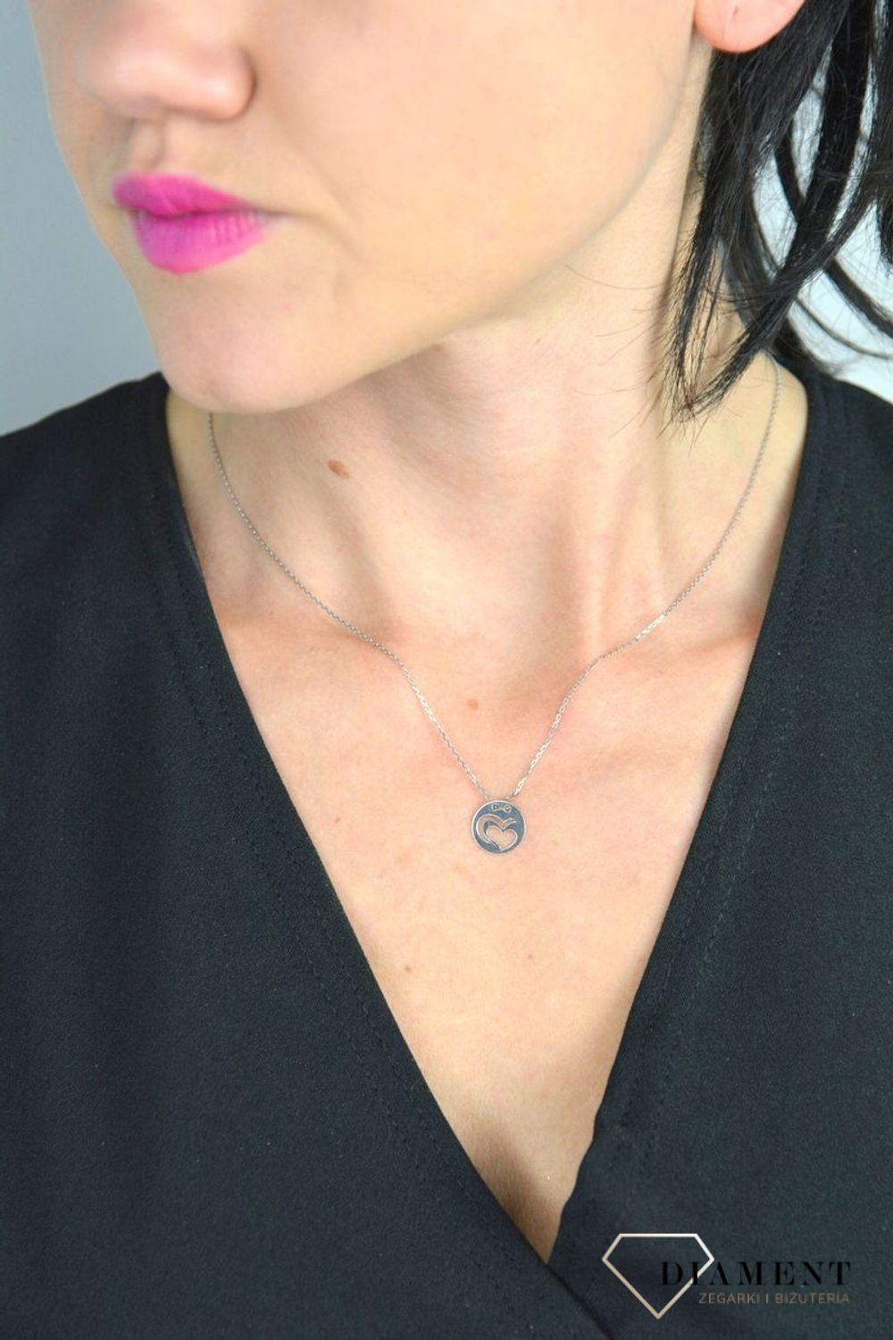 Srebrny naszyjnik celebrytka serce w kółku DIA-NSZ-SERCE5-925.jpg