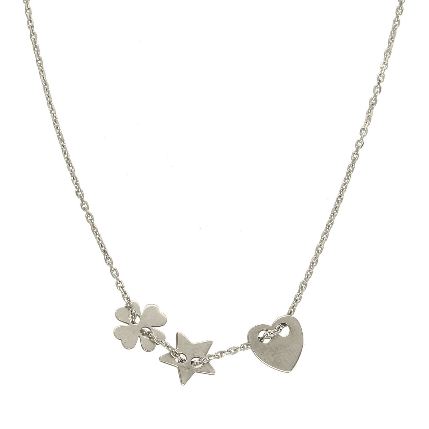 Srebrny naszyjnik celebrytka z sercem, gwiazdka oraz koniczynką DIA-NSZ-SERCE9-925.jpg