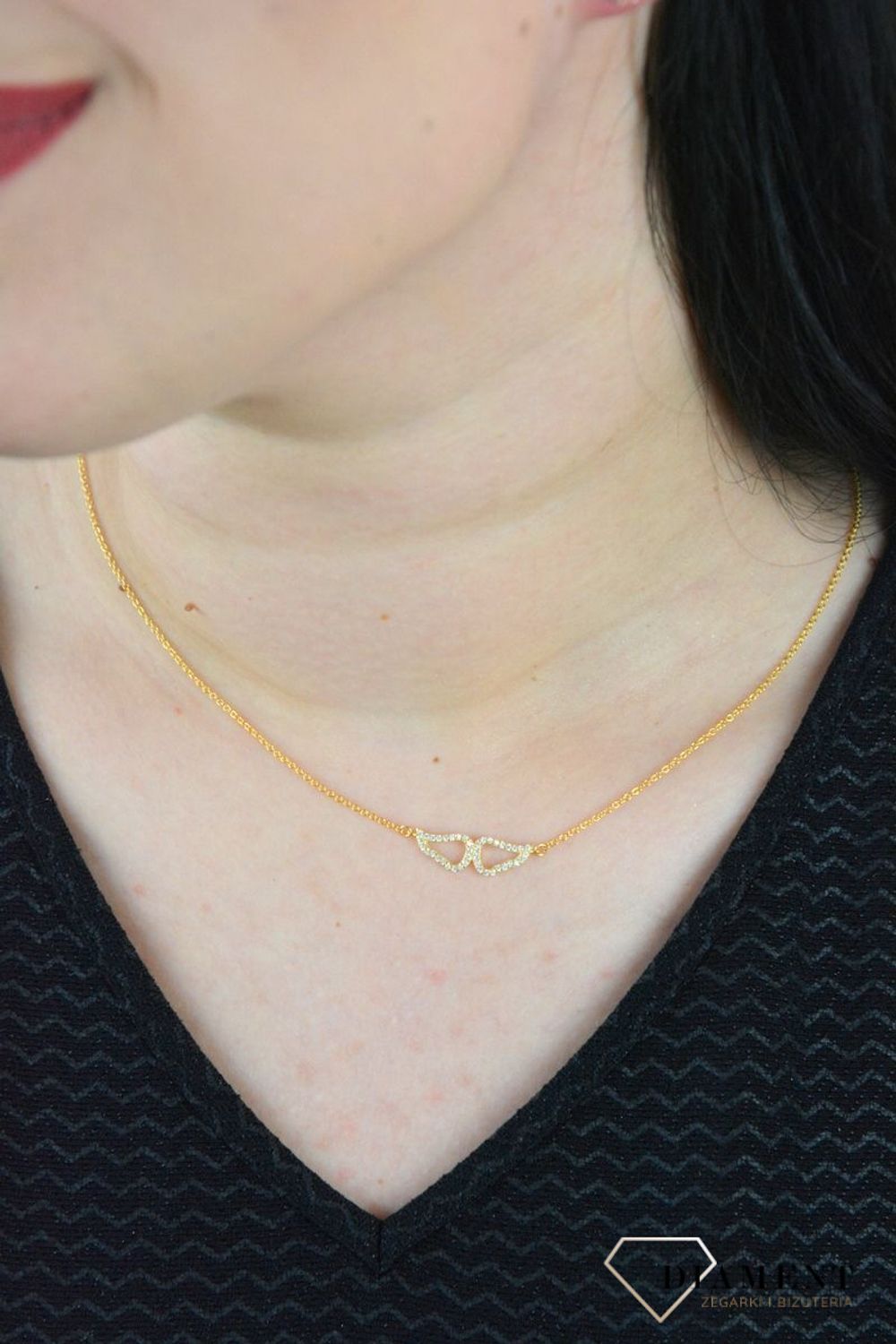 Srebrny naszyjnik celebrytka pozłacana skrzydła z cyrkoniami DIA-NSZ-SKRZYDELKO-925.jpg