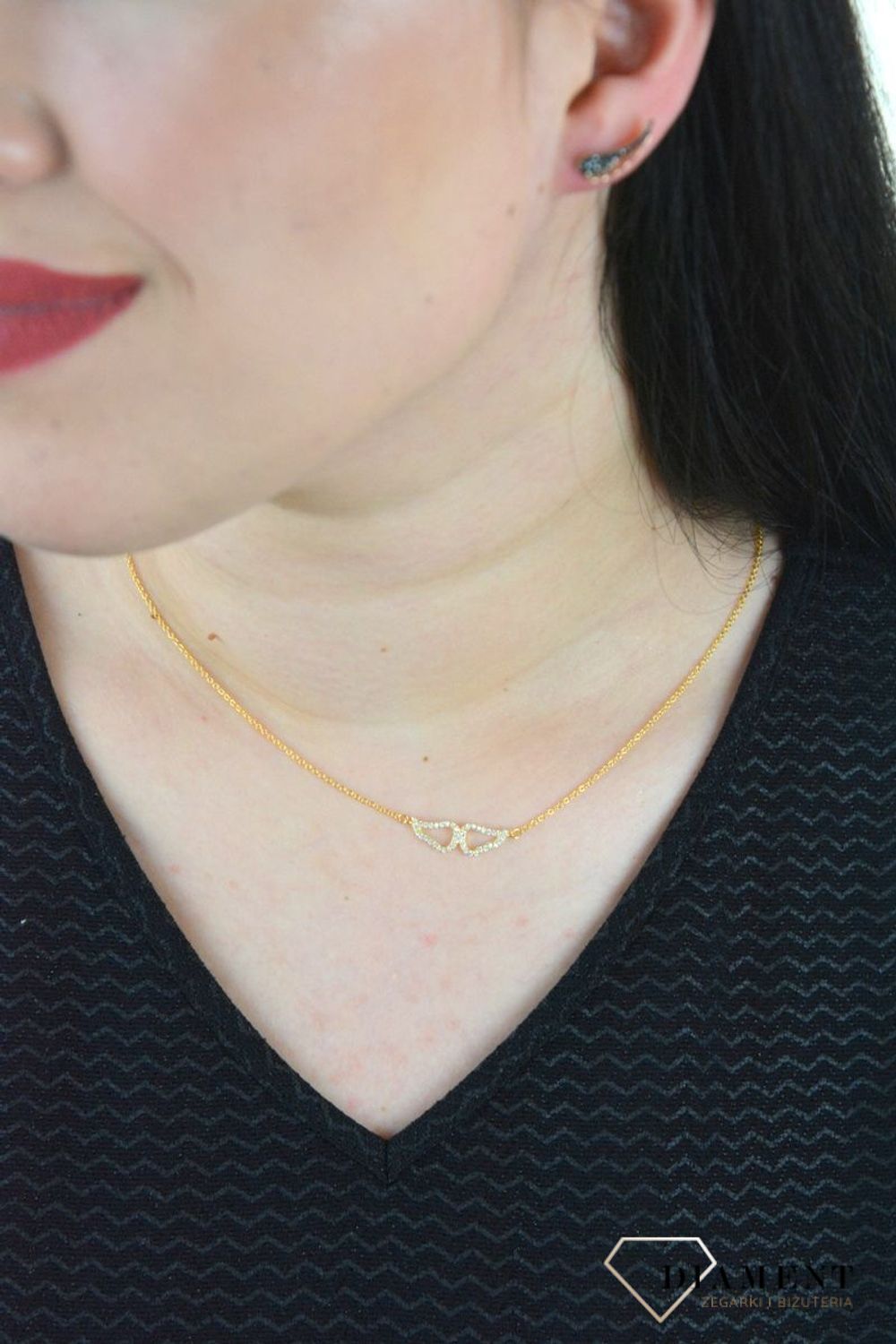 Srebrny naszyjnik celebrytka pozłacana skrzydła z cyrkoniami DIA-NSZ-SKRZYDELKO-925.jpg