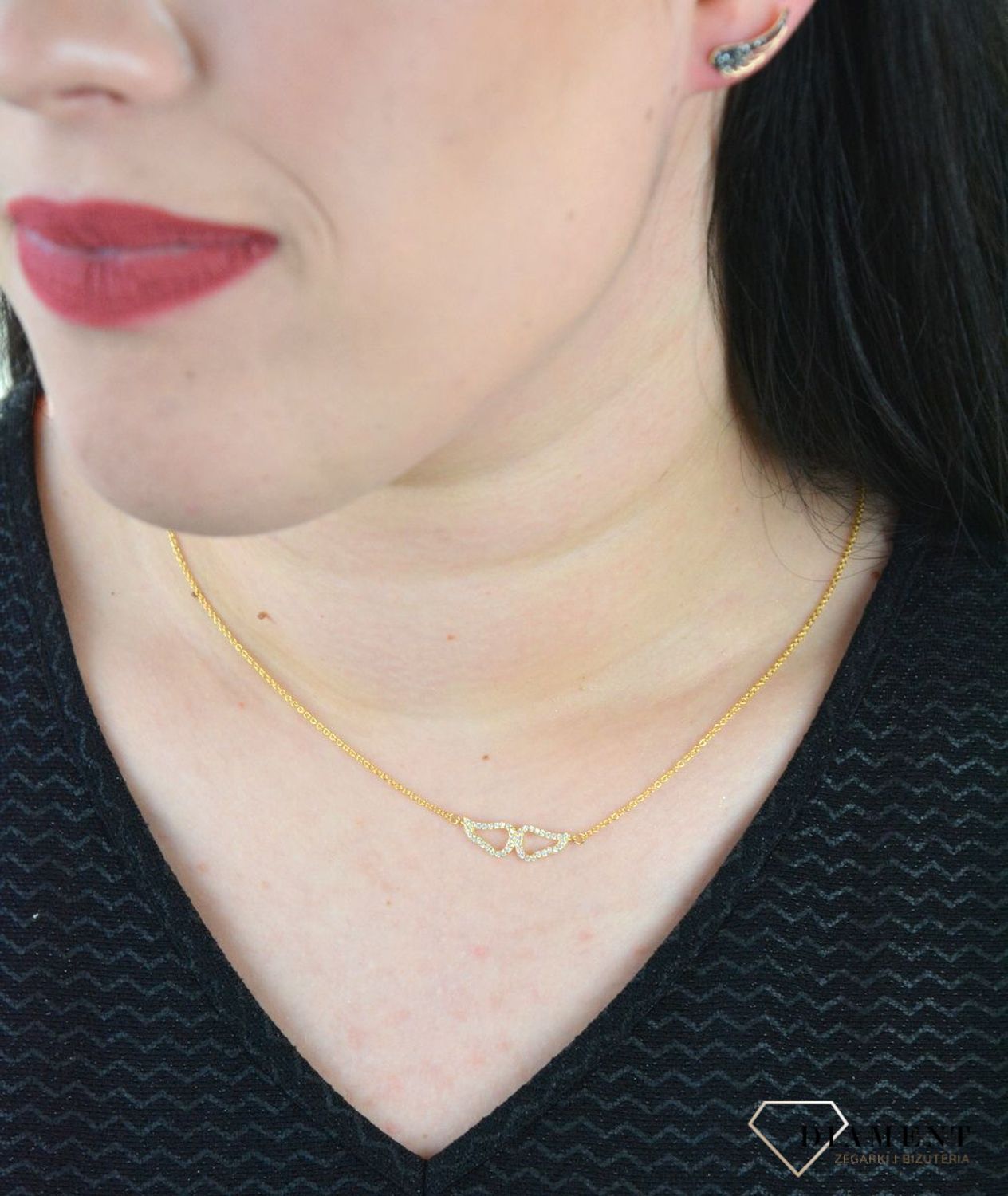 Srebrny naszyjnik celebrytka pozłacana skrzydła z cyrkoniami DIA-NSZ-SKRZYDELKO-925.jpg