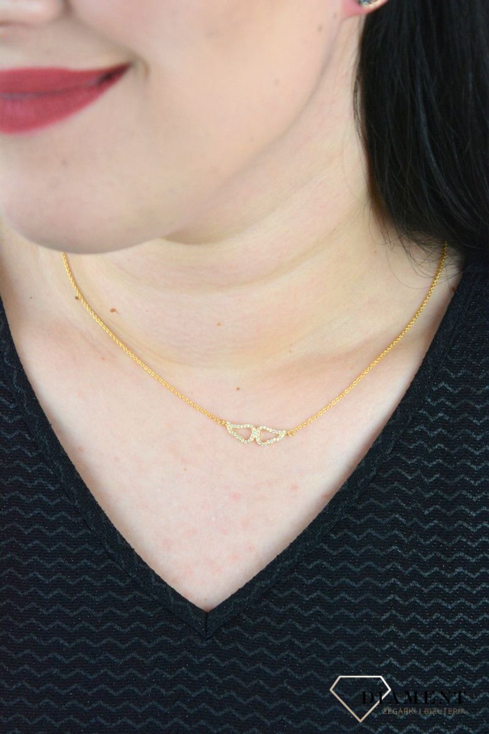 Srebrny naszyjnik celebrytka pozłacana skrzydła z cyrkoniami DIA-NSZ-SKRZYDELKO-925.jpg