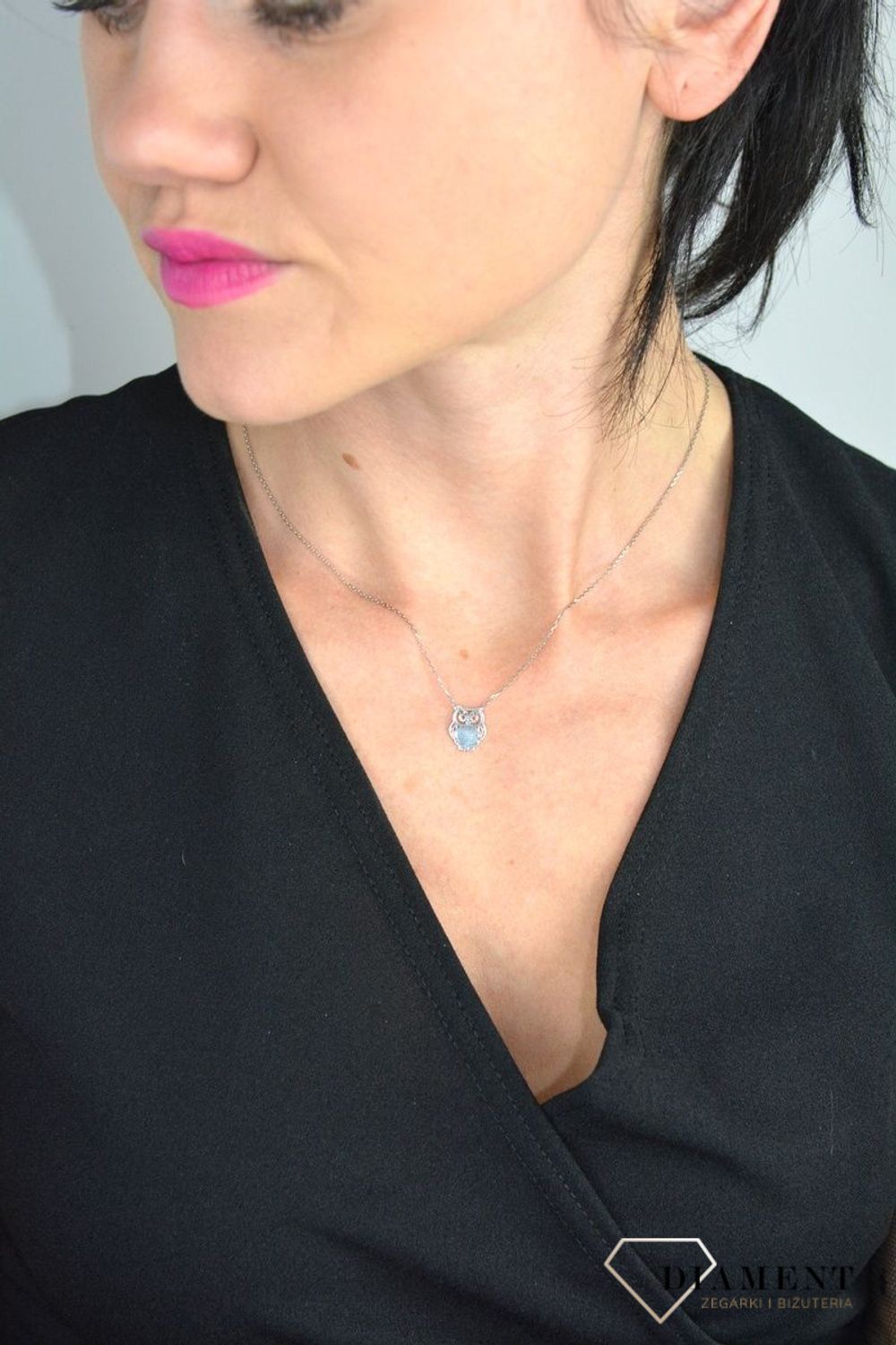 Srebrny naszyjnik celebrytka z zawieszką Sowa DIA-NSZ-SOWA1-925.jpg