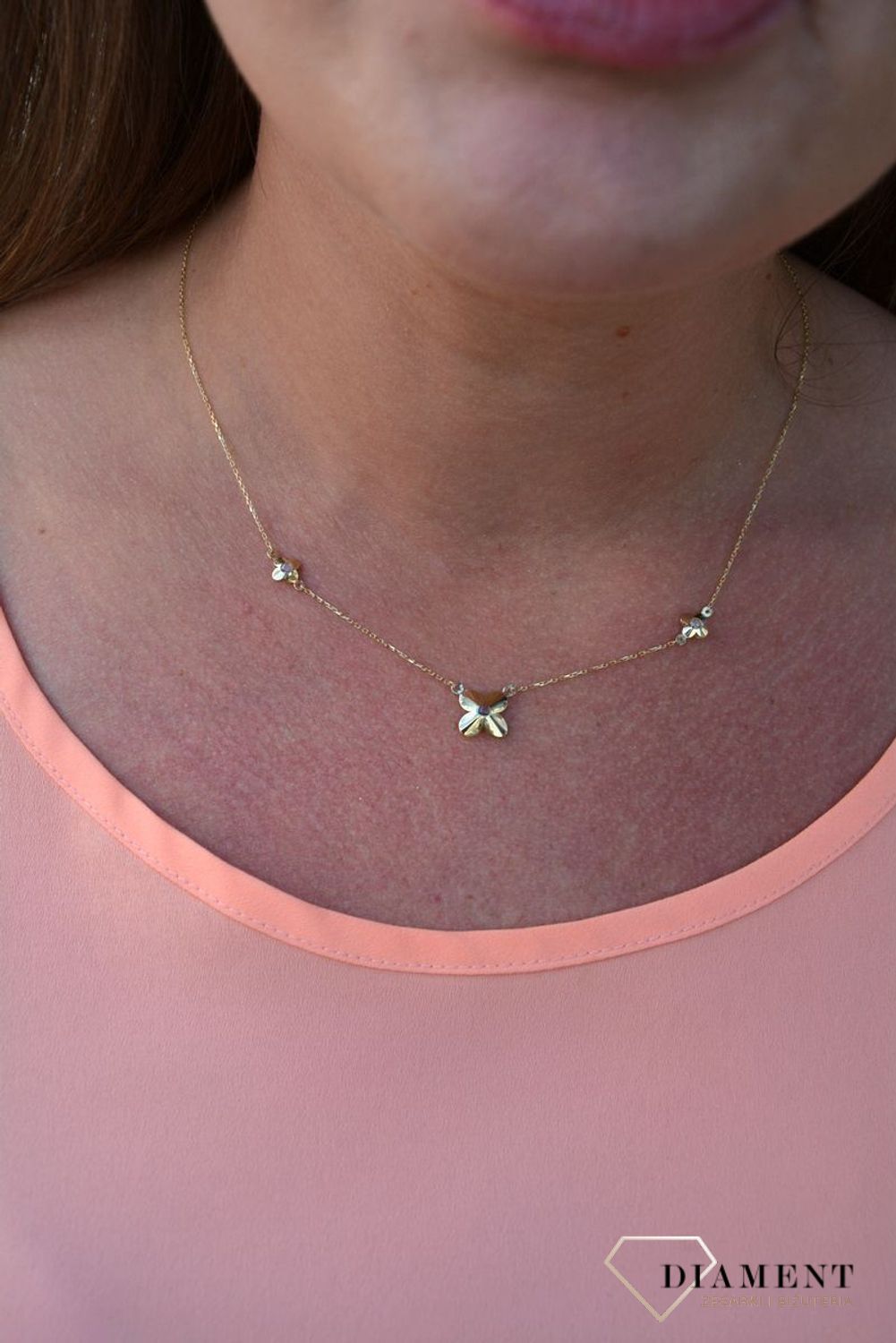 Złoty naszyjnik celebrytka 375 trzy kwiatki DIA-NSZ-T42-E-8-LZ-CZ-T42-N-8-LZ.jpg