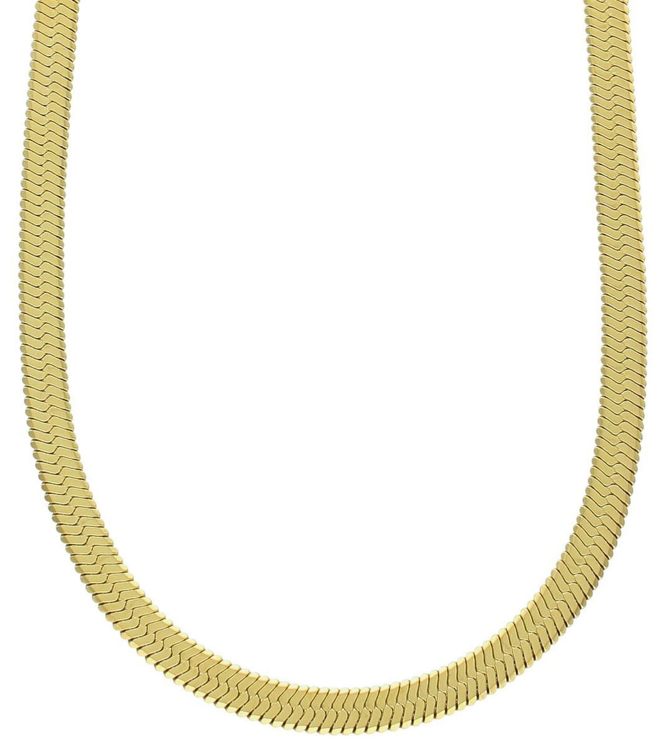 Naszyjnik damski stalowy pozłacany szeroka taśma 5 mm  DIA-NSZ-W5811829-STAL.jpg