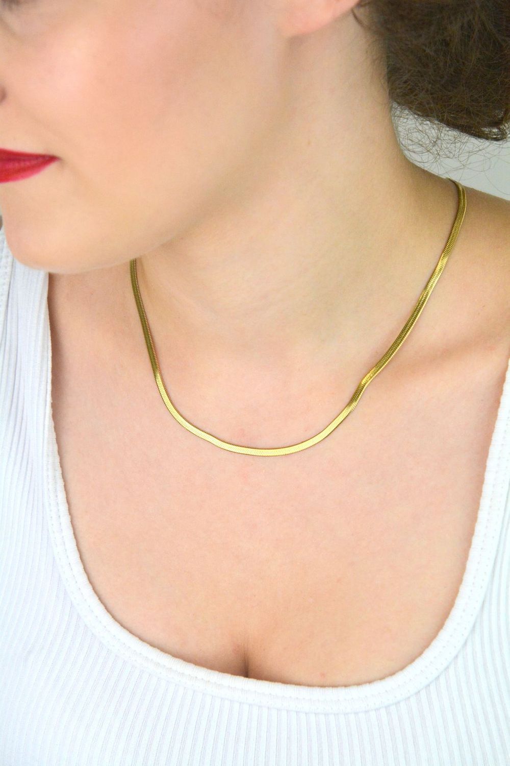 Naszyjnik damski stalowy taśma pozłacana  DIA-NSZ-W5861426-STAL.jpg