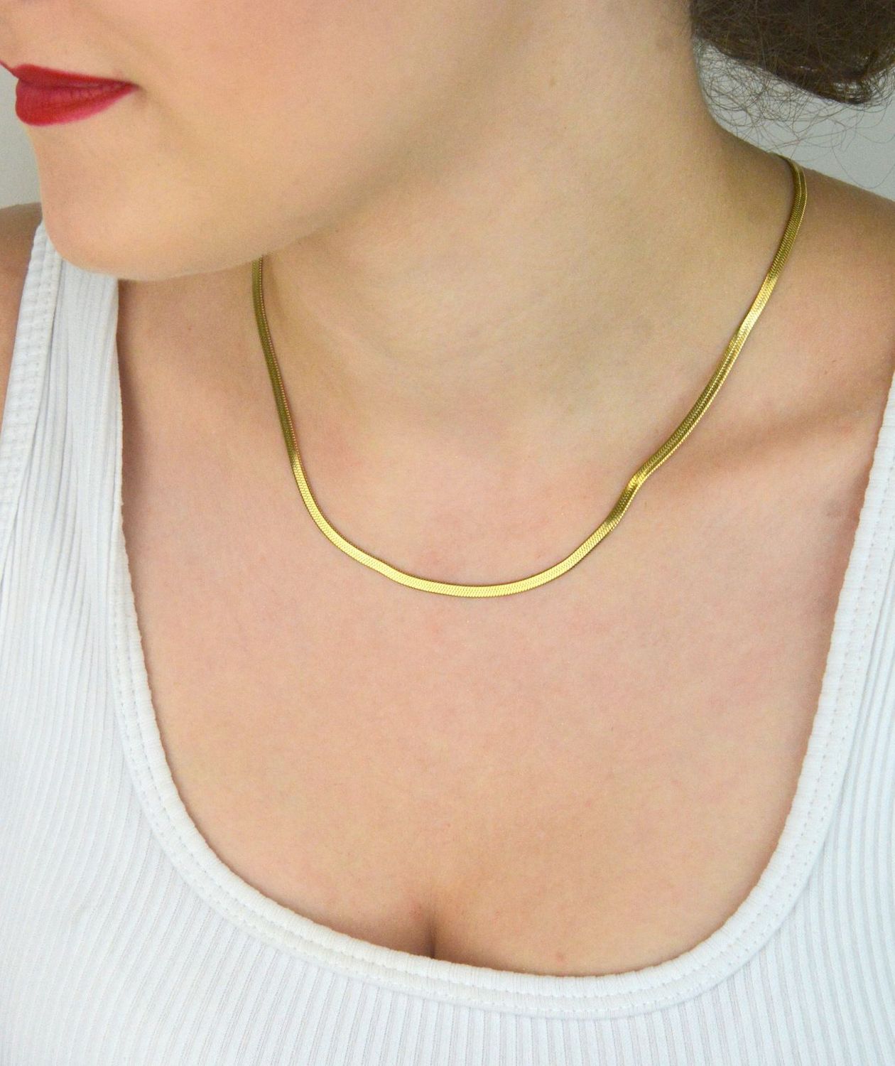 Naszyjnik damski stalowy taśma pozłacana  DIA-NSZ-W5861426-STAL.jpg