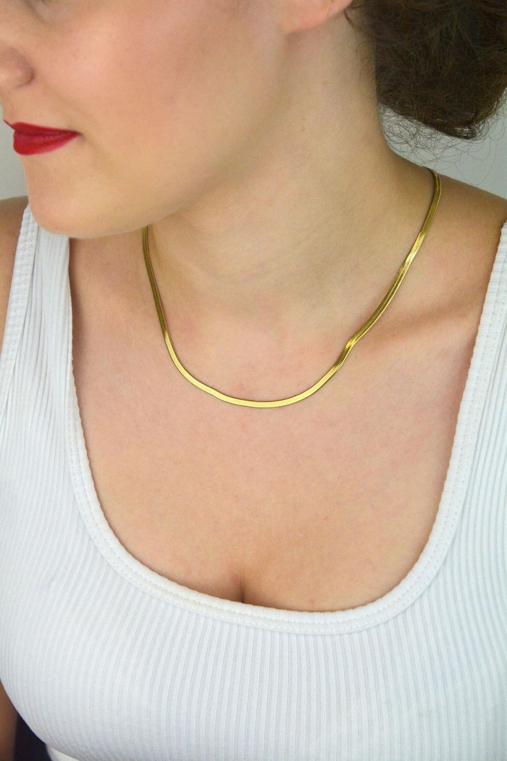 Naszyjnik damski stalowy taśma pozłacana  DIA-NSZ-W5861426-STAL.jpg