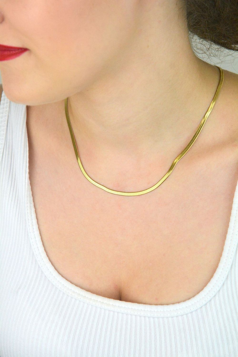 Naszyjnik damski stalowy taśma pozłacana  DIA-NSZ-W5861426-STAL.jpg