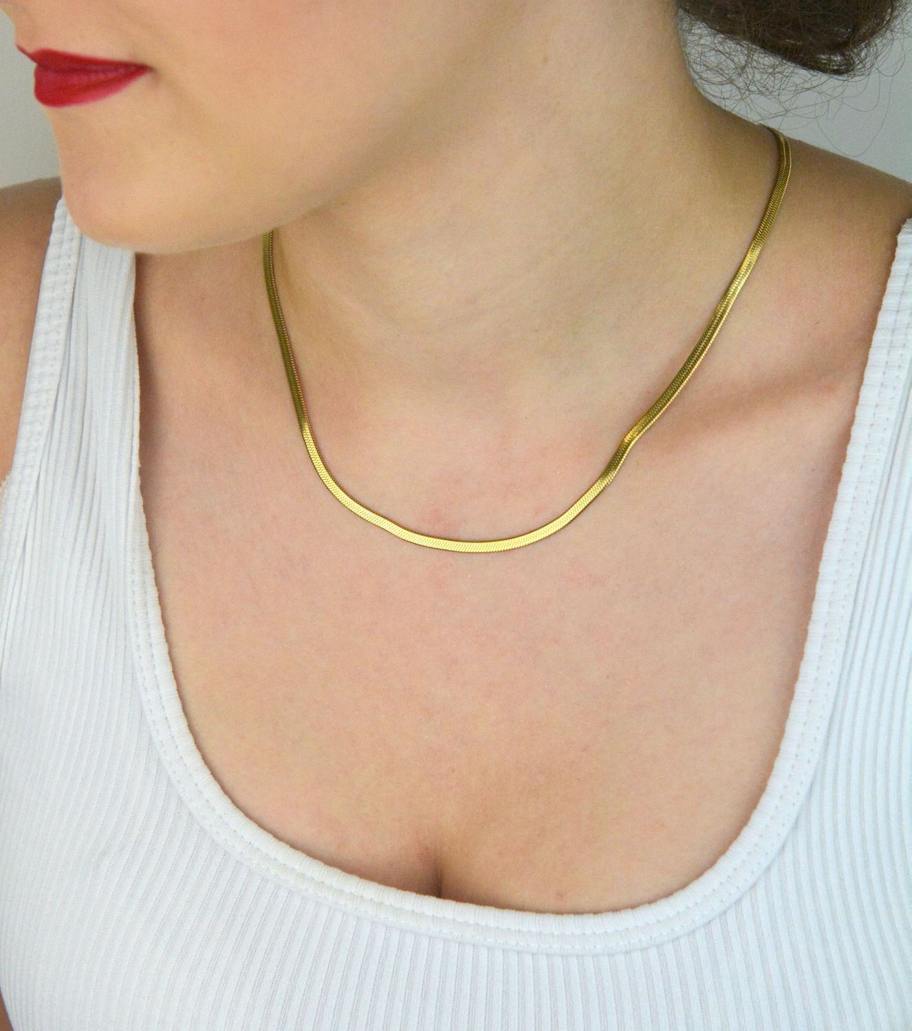 Naszyjnik damski stalowy taśma pozłacana  DIA-NSZ-W5861426-STAL.jpg