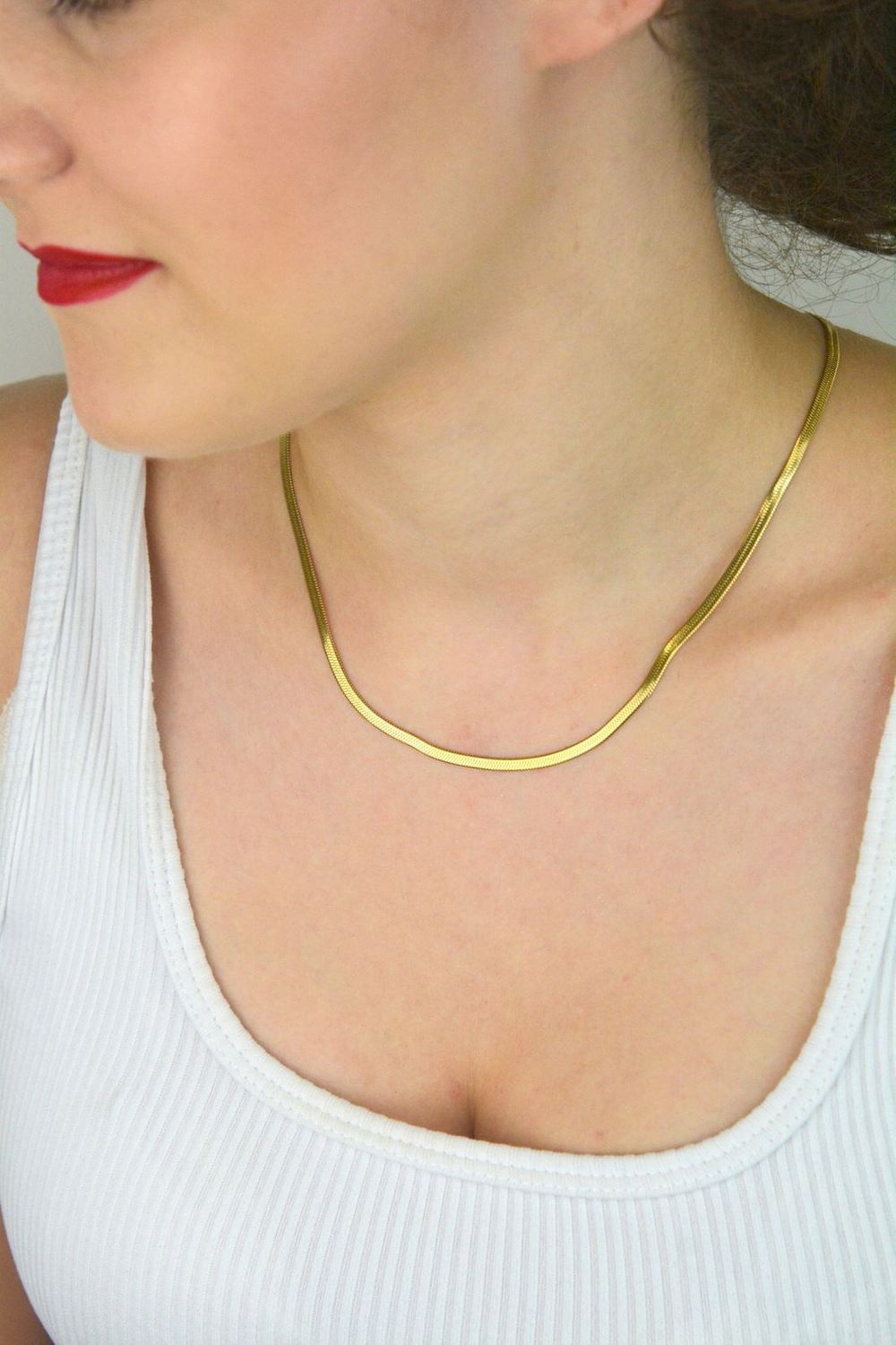 Naszyjnik damski stalowy taśma pozłacana  DIA-NSZ-W5861426-STAL.jpg