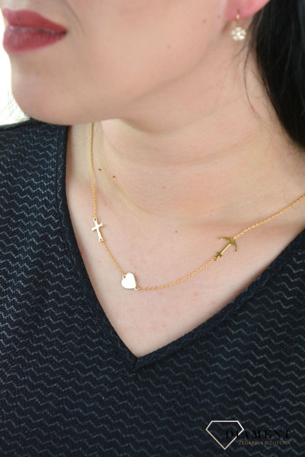 Srebrny naszyjnik celebrytka serce, kotwica i krzyż DIA-NSZ-WIARA-MILOSC-925.jpg