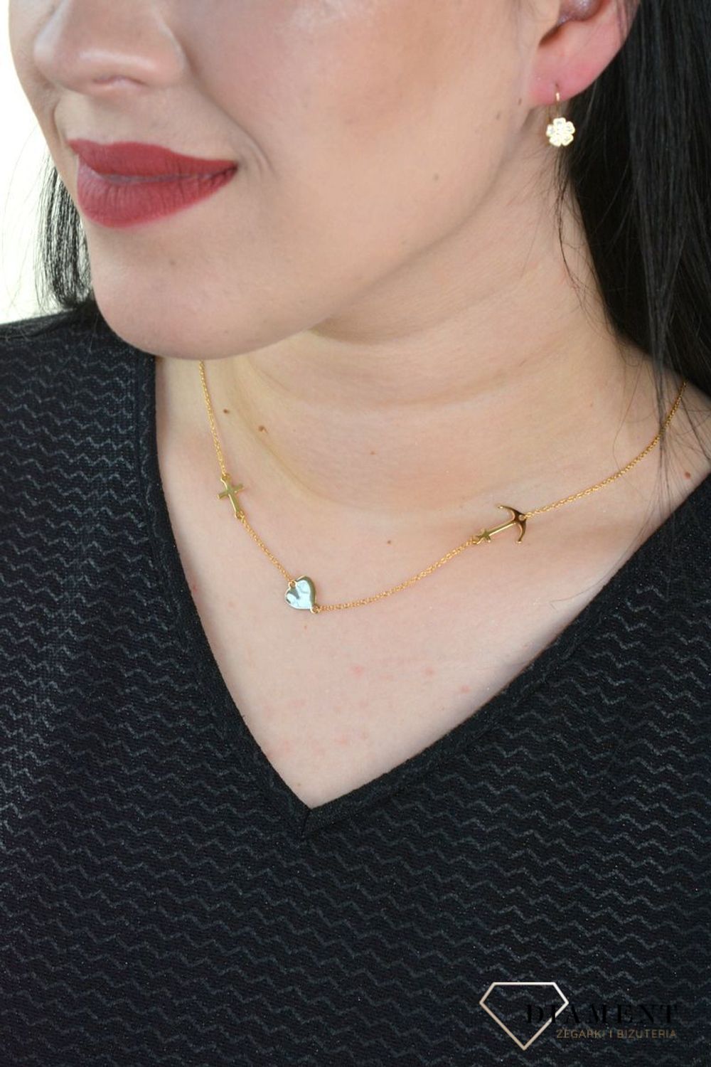 Srebrny naszyjnik celebrytka serce, kotwica i krzyż DIA-NSZ-WIARA-MILOSC-925.jpg