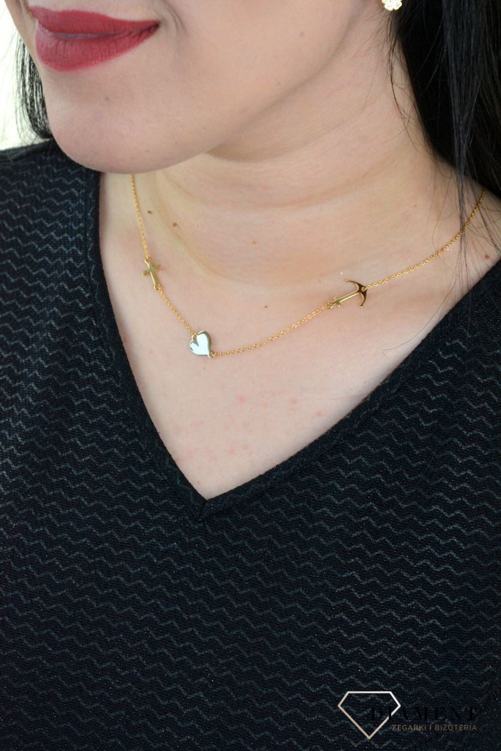 Srebrny naszyjnik celebrytka serce, kotwica i krzyż DIA-NSZ-WIARA-MILOSC-925.jpg