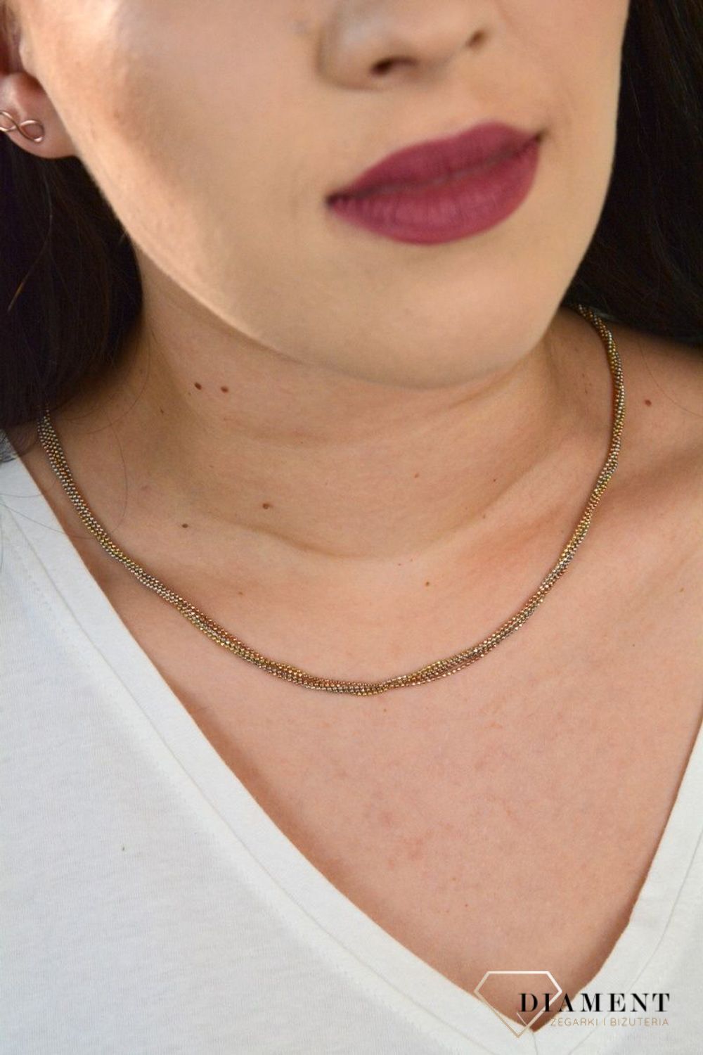 Srebrny naszyjnik celebrytka trzy łańcuszki 'Trójkolorowe łańcuszki' DIA-NSZ-ŁAŃCUSZKI1-925.jpg