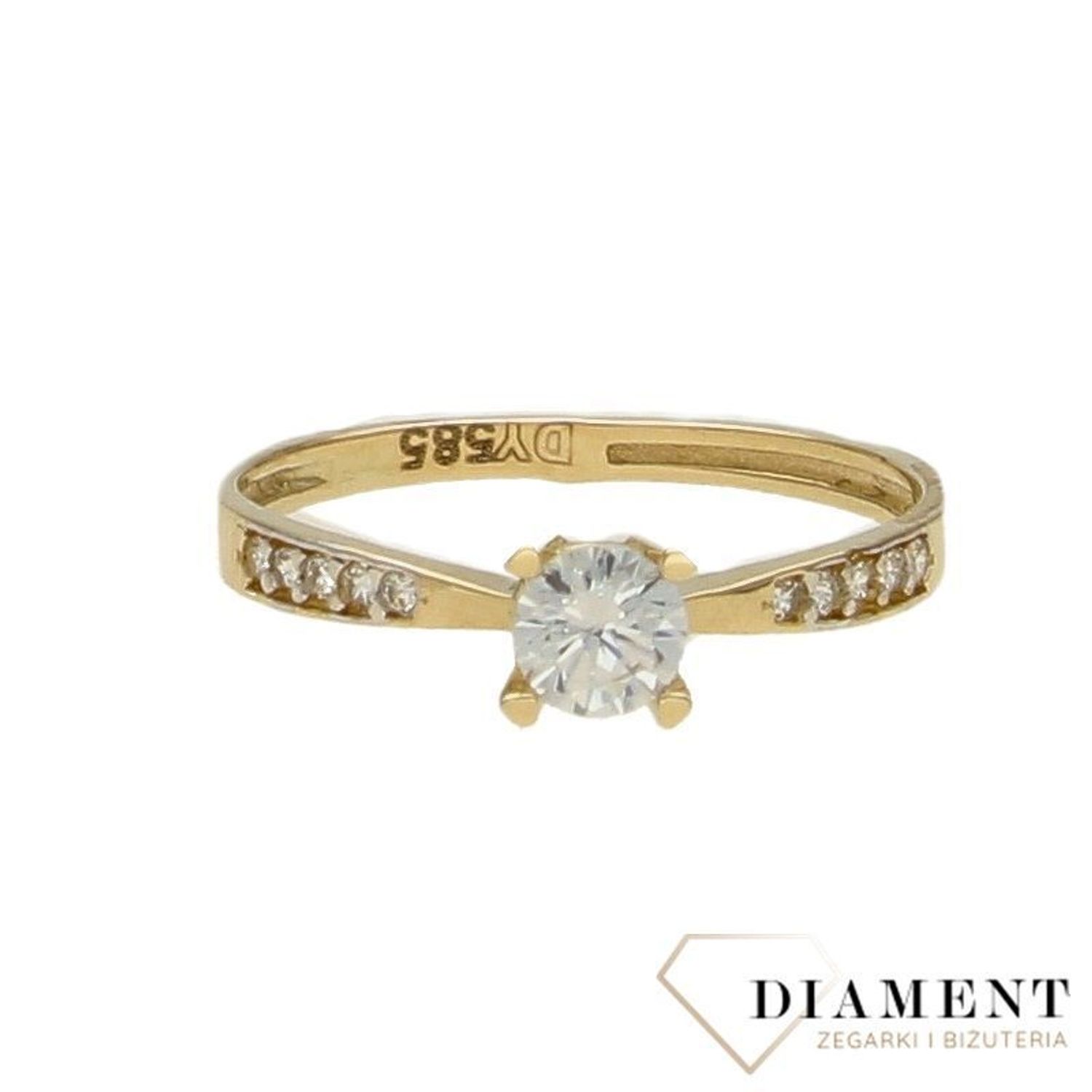 Złoty pierścionek 585 cyrkonia DIA-PRS-0395-585 (2).jpg