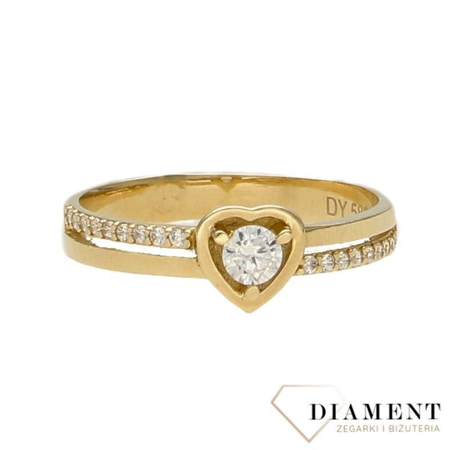 Złoty pierścionek 585 serce z cyrkonią DIA-PRS-0396-585 (1).jpg