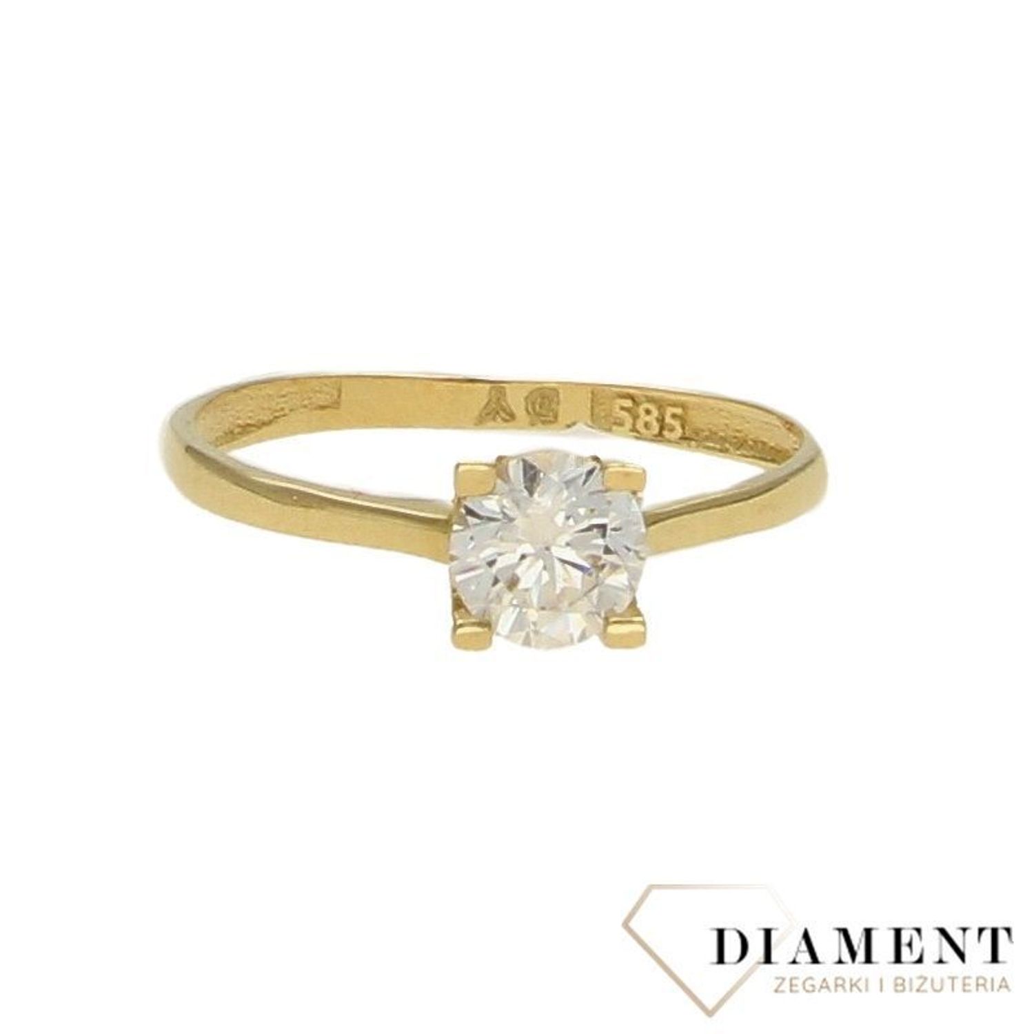 Złoty pierścionek 585 złote szczęście DIA-PRS-0400-585 (1).jpg