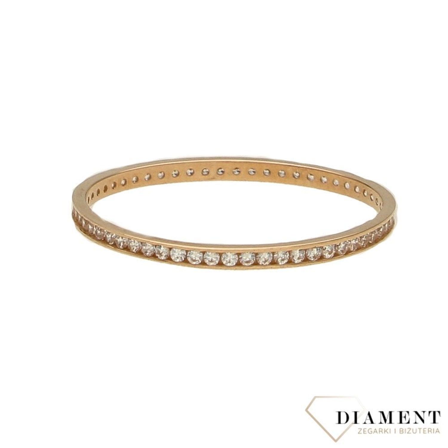 Złoty pierścionek 585 obrączka z cyrkonią DIA-PRS-0402-585 (1).jpg