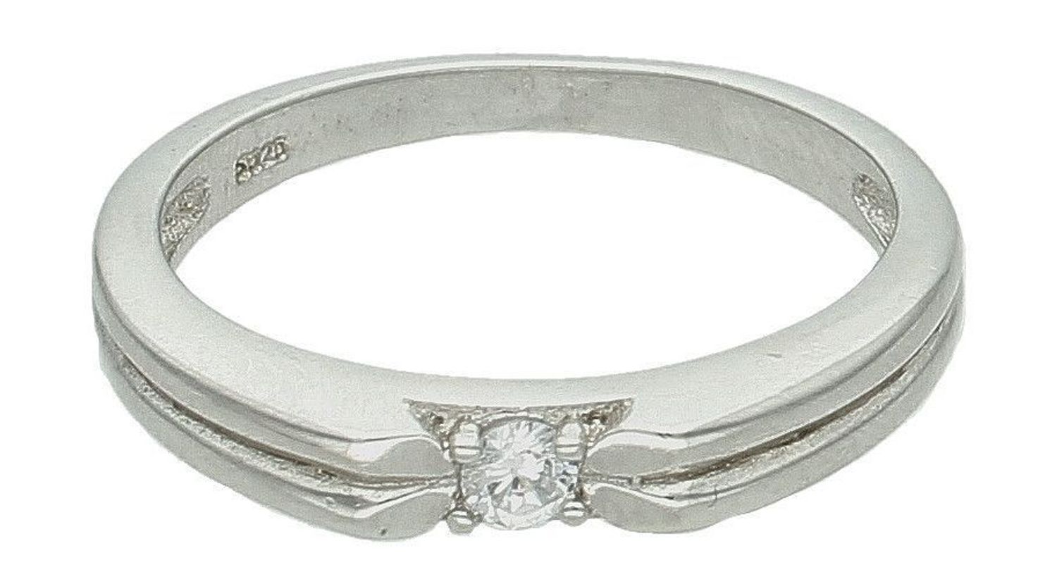 Srebrny pierścionek damski 925 obrączka z białym oczkiem DIA-PRS-0662-925 (2).jpg