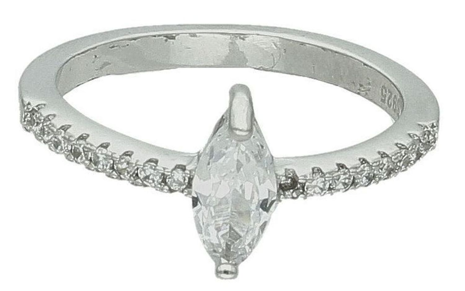 Srebrny pierścionek damski 925 z podłużną cyrkonią rozmiar 12 DIA-PRS-0668-925.jpg