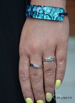 Pierścionek srebrny z zielonym oczkiem Dall'Acqua DIA-PRS-0952-925. Stylowy pierścionek to dodatek (2).JPG