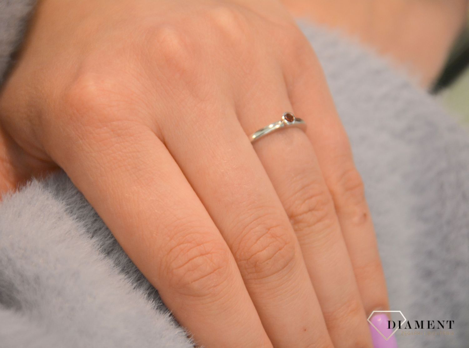 Pierścionek srebrny z oczkiem białym Dall'Acqua DIA-PRS-0955-925.jpg