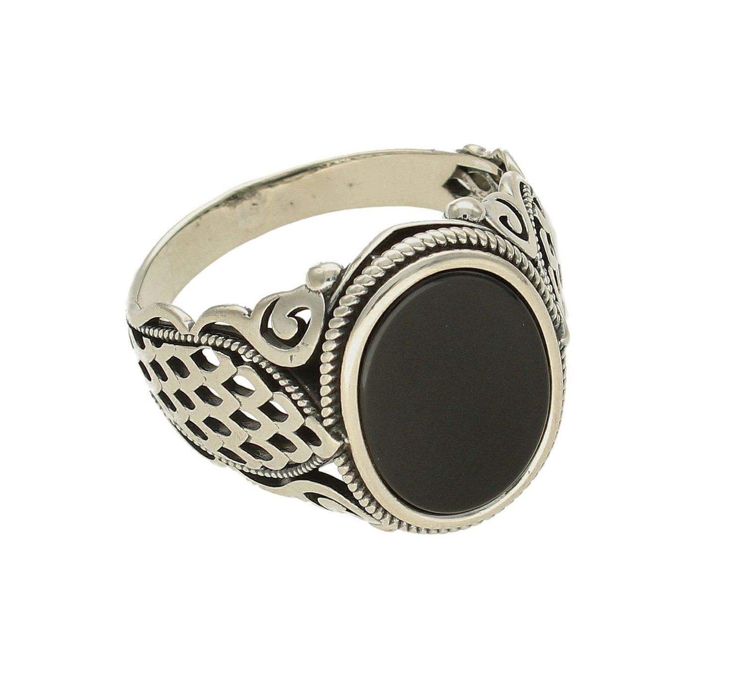 Srebrne sygnety na prezent dla mężczyzny. Srebrny sygnet oksydowany. Srebrny sygnet z onyksem (3).jpg