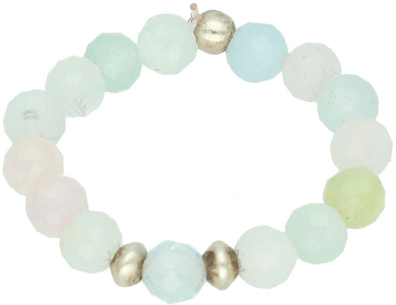 Pierścionek damski na gumce z naturalnym morganitem i kamieniem księżycowym. Srebro 925, rozmiar 16. Model DIA-PRS-10085-925 – delikatna i wyjątkowa biżuteria na każdą okazję.1.jpg