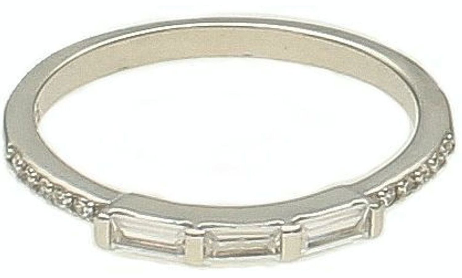 Srebrny pierścionek damski 925 prostokątne cyrkonie DIA-PRS-10112-925.  Srebrny pierścionek damski. Pierścionek srebrny z cyrkonią. Srebrny pierścionek damski z cyrkonią. Pierścionek damski na prezent. 2.jpg