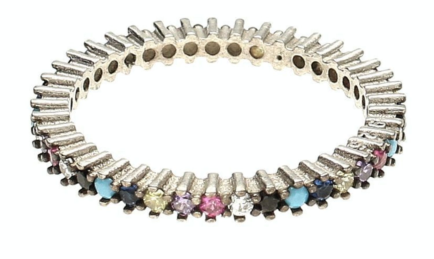 Srebrny pierścionek damski 925 obrączka z kolorowymi cyrkoniami DIA-PRS-10163-925 (1).jpg