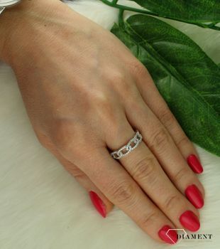 Srebrny pierścionek damski 925 pleciona obrączka DIA-PRS-10166-925.jpg