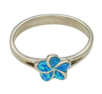 Srebrny pierścionek damski 925 kwiatek z niebieskim opalem DIA-PRS-10310-925. Srebrne pierścionki na prezent dla kobiety. Srebrny pierścionek z kamieniem. Srebrny pierścionek dla kobiety. Pierścionek srebrny z opalem (3).jpg