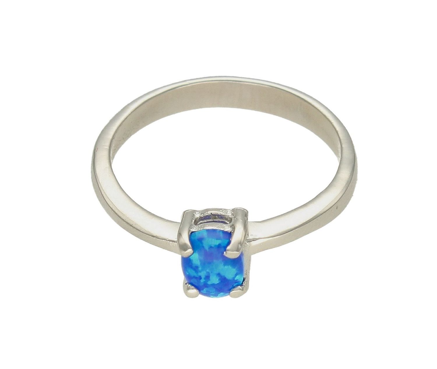 Srebrny pierścionek damski 925 z niebieskim opalem DIA-PRS-10315-925. Srebrne pierścionki na prezent dla kobiety. Srebrny pierścionek z kamieniem. Srebrny pierścionek dla kobiety. Pierścionek srebrny z opalem..jpg