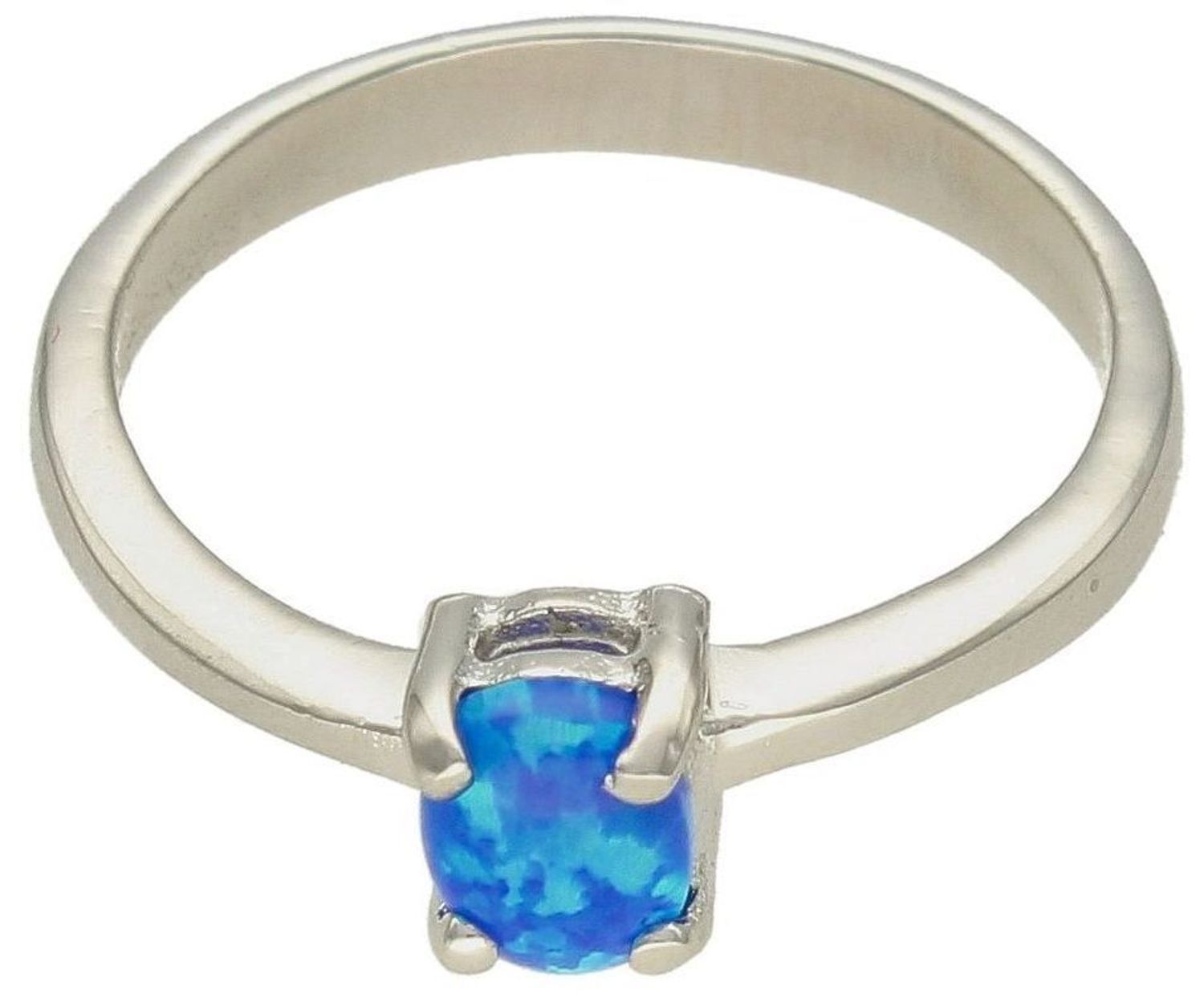Srebrny pierścionek damski 925 z niebieskim opalem DIA-PRS-10315-925. Srebrne pierścionki na prezent dla kobiety. Srebrny pierścionek z kamieniem. Srebrny pierścionek dla kobiety. Pierścionek srebrny z opalem..jpg