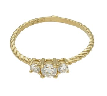 Pierścionek damski złoty Biżuteryjna plecionka 585 DIA-PRS-10386-585.jpg
