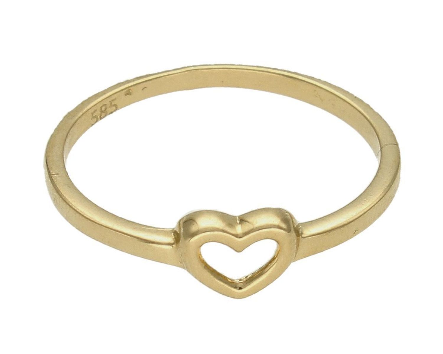 Pierścionek damski złoty Gładkie serduszko 585 DIA-PRS-10401-585.jpg