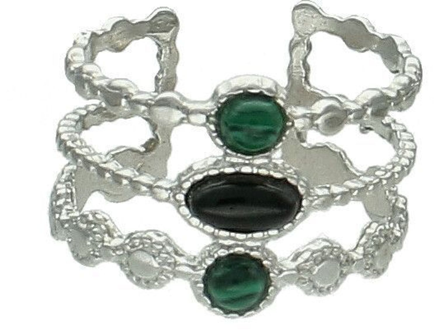 Srebrny pierścionek damski 925 potrójny z malachitem rozmiar 16 DIA-PRS-10658-925. Srebrny pierścionek damski. Srebrny pierścionek z malachitem. Pierścionek srebrny dla kobiety, Pierścionek srebrny na prezent (2).jpg