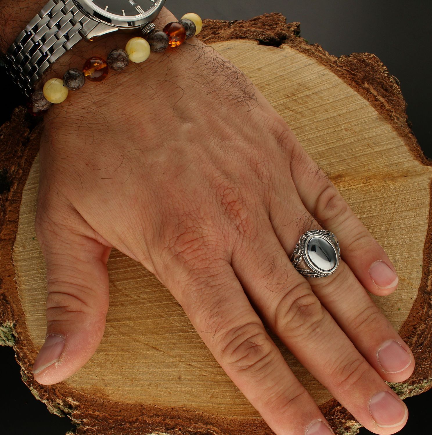 Srebrny pierścionek damski 925 sygnet z ozdobnym kamieniem DIA-PRS-10666-925 (2).jpg